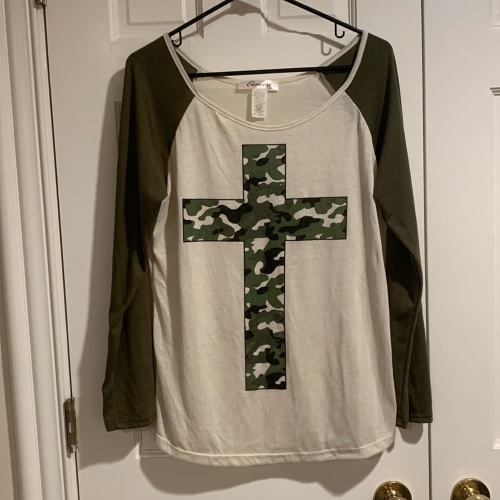 Camo Cross Long Sleeve Tee
